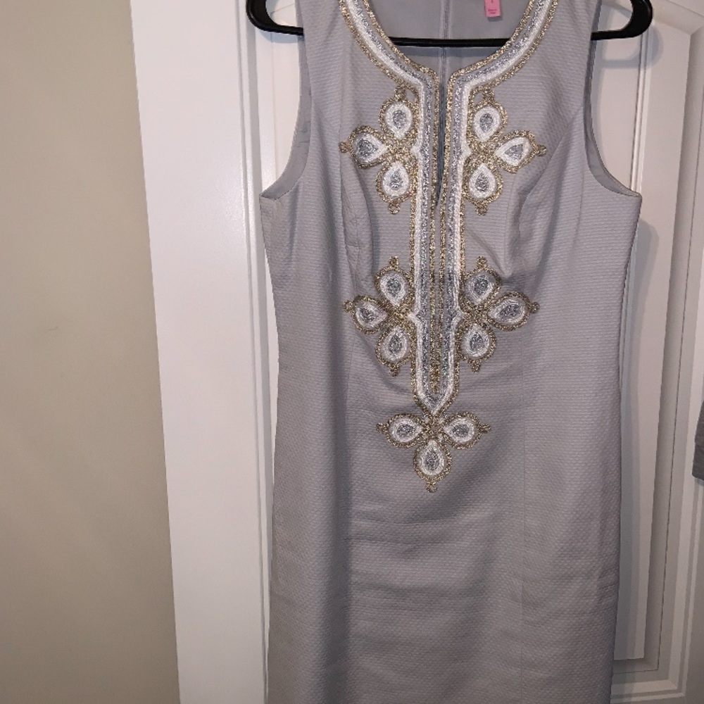 EUC sz 8 Lilly Pulitzer shift in seaside grey